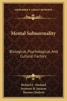 Mental Subnormality