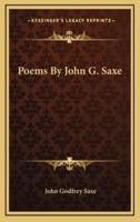 Poems By John G. Saxe