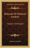 Elements of Chemical Analysis