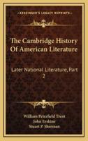 The Cambridge History Of American Literature