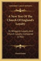 A New Test Of The Church Of England's Loyalty