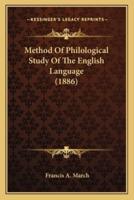 Method of Philological Study of the English Language (1886)