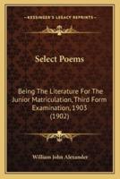 Select Poems