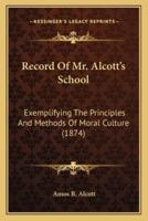 Record Of Mr. Alcott's School