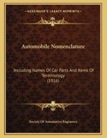 Automobile Nomenclature