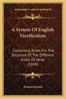 A System Of English Versification