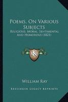 Poems, On Various Subjects