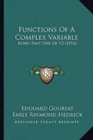 Functions Of A Complex Variable