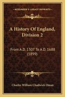 A History Of England, Division 2