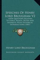 Speeches of Henry Lord Brougham V2
