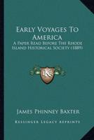 Early Voyages To America
