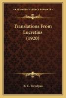 Translations From Lucretius (1920)