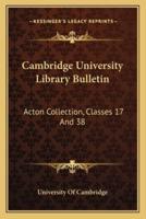 Cambridge University Library Bulletin