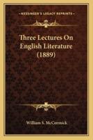 Three Lectures On English Literature (1889)