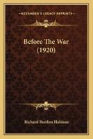 Before The War (1920)