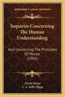 Inquiries Concerning The Human Understanding