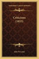 Criticisms (1853)