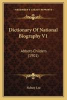 Dictionary Of National Biography V1