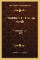 Translations Of Foreign Novels