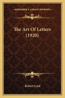 The Art Of Letters (1920)