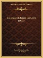 Coleridge's Literary Criticism (1921)