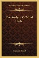 The Analysis Of Mind (1922)