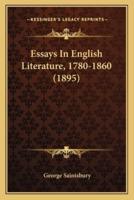Essays In English Literature, 1780-1860 (1895)
