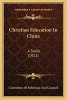 Christian Education In China
