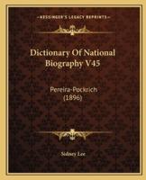 Dictionary Of National Biography V45