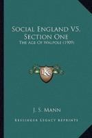 Social England V5, Section One