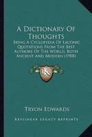 A Dictionary Of Thoughts