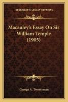 Macauley's Essay On Sir William Temple (1905)
