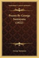 Poems By George Santayana (1922)