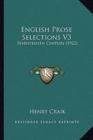 English Prose Selections V3
