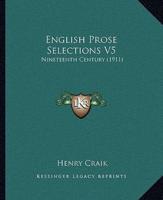 English Prose Selections V5