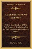 A National System Of Economics