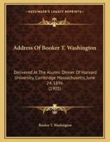 Address of Booker T. Washington