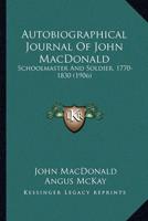 Autobiographical Journal Of John MacDonald