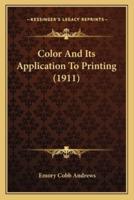 Color And Its Application To Printing (1911)