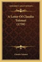 A Letter Of Claudio Tolomei (1739)