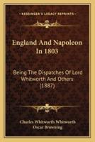 England And Napoleon In 1803