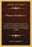 History Of India V1