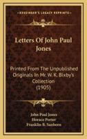 Letters Of John Paul Jones