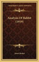 Analysis Of Babbit (1919)