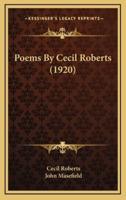 Poems by Cecil Roberts (1920)