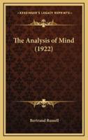 The Analysis of Mind (1922)