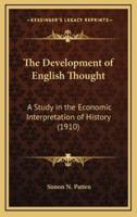 The Development of English Thought