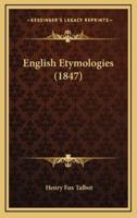 English Etymologies (1847)