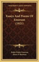 Essays and Poems of Emerson (1921)