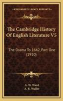 The Cambridge History of English Literature V5
